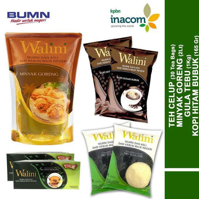 Paket Sembako Walini 2 Teh Celup 2 Kopi Migor 2L 2 Gula 1Kg - Paket E Nuriwulandari79Shop