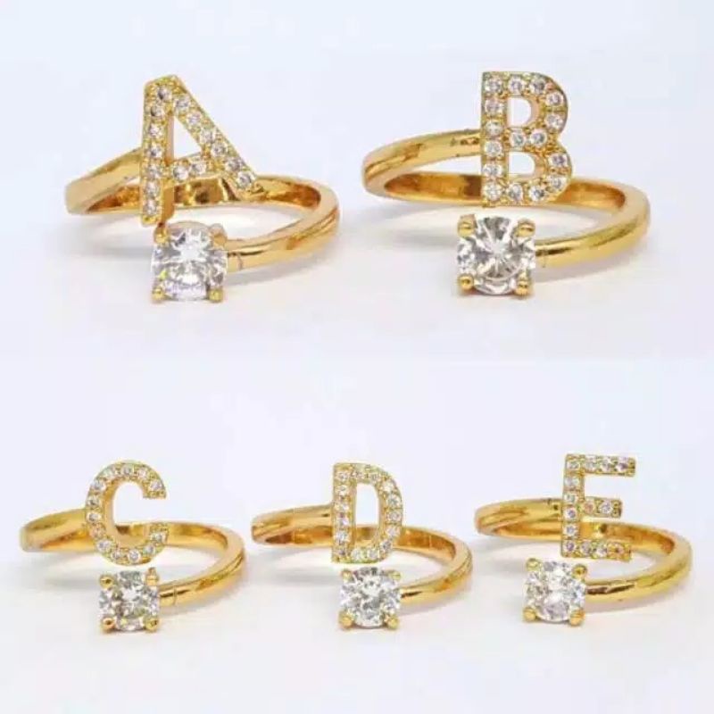 Cincin xuping / Cincin huruf Xuping A-Z terbaru kekinian