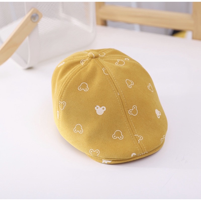Topi Beret Mic*key STAR Anak Bayi Laki Laki Anak Perempuan Import / Baby Hat-Yellow