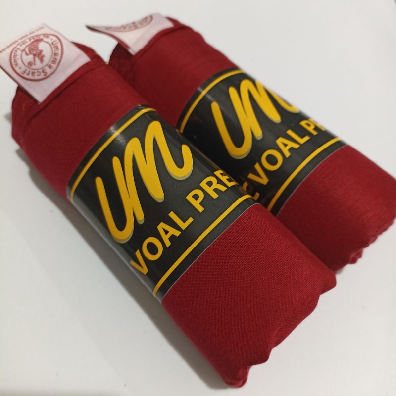 Jilbab UMAMA BASIC VOAL  Original Scarf Jilbab Hijab Kerudung sekolah segiempat seragam kerja polos-Basic Voal Maroon