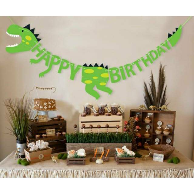 Bunting Banner Happy Birthday Dinosaurus / Dino / Dinosaur
