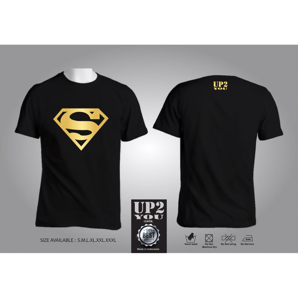 (UP2YOU ORIGINAL T-SHIRT) KAOS SUPERMAN BLACKGOLD - PREMIUM &amp; EXCLUSIVE