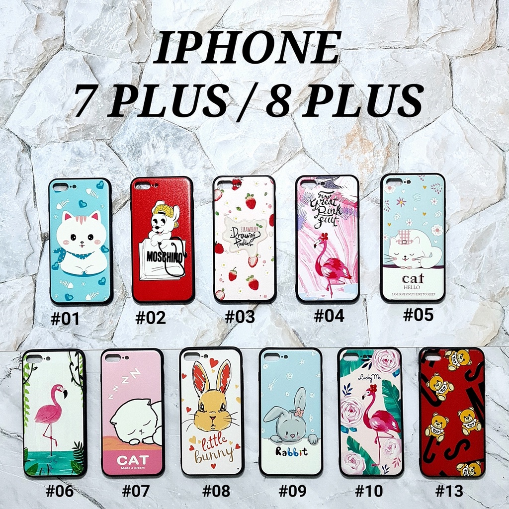 IPHONE X XS 6 PLUS 6S PLUS 6G PLUS 7G 8G SE 2020 7 PLUS 8 PLUS - LADY Soft Hard Case Emboss UV Glossy