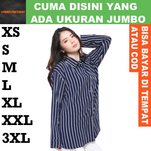 FortKlass FORTGLASS RISRUS FASHION Snowshop XXXL 3XL XXL XL L M S XS Kemeja Wanita Hem Cewek Jumbo B