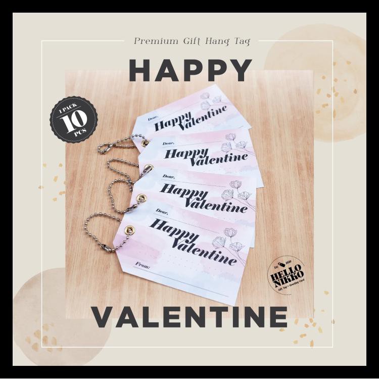 

HAPPY VALENTINE GIFT HANG TAG KARTU UCAPAN KADO PARCEL BUNGA HAMPERS BERKUALITAS