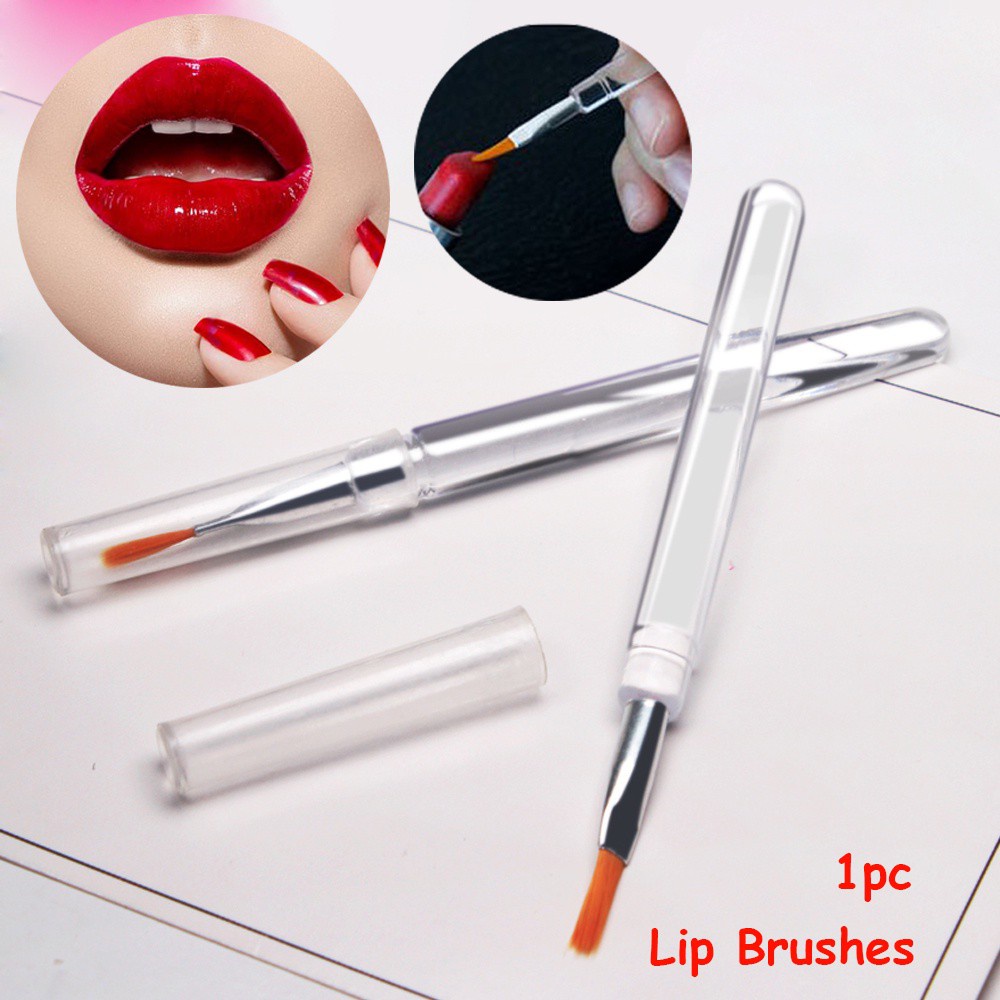 Brush Aplikator Lipstick Flexible Portable Bentuk Nanas Transparan Dengan Gagang Kristal