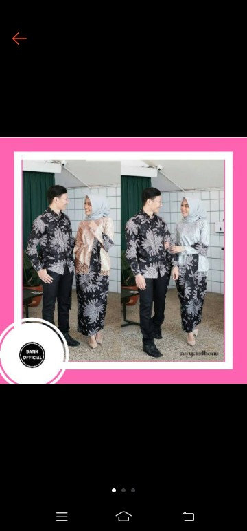 Real Pic! [ori & Busui] (busui Khusus Warna Grey) Couple Anindya Brokat - Couple Modern Batik