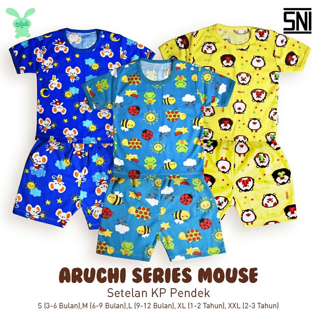 PROMO ARUCHI SETELAN Piyama anak Setelan PENDEK ukuran XXL BAJU ANAK / BAJU BAYI