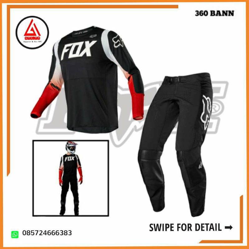JERSEY SET FOX 360 BANN ORIGINAL, GEAR SET FOX 360, JERSET FOX 360