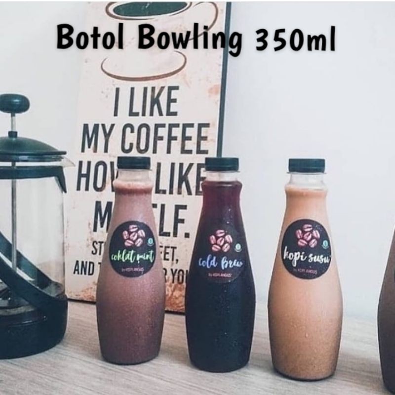 Botol Plastik Bowling 350ml Botol Unik Lucu Botol Jus Botol Kemasan murah-5