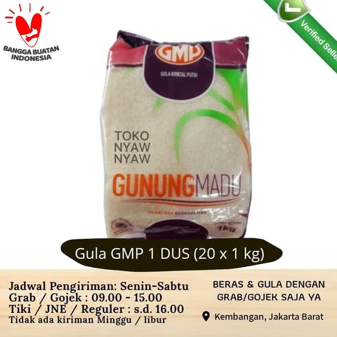 

Gula Pasir Gmp Kemasan 1Kg Gunung Madu 1 Kardus Dus Isi 20 Grosir