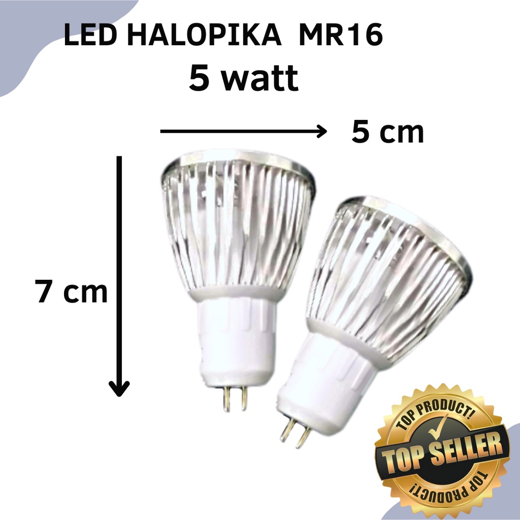 Jual LED HALOPIKA LAMPU HALOGEN LED LAMPU LED HALOPIKA COB 5W MR16 PUTIH WARM WHITE LAMPU