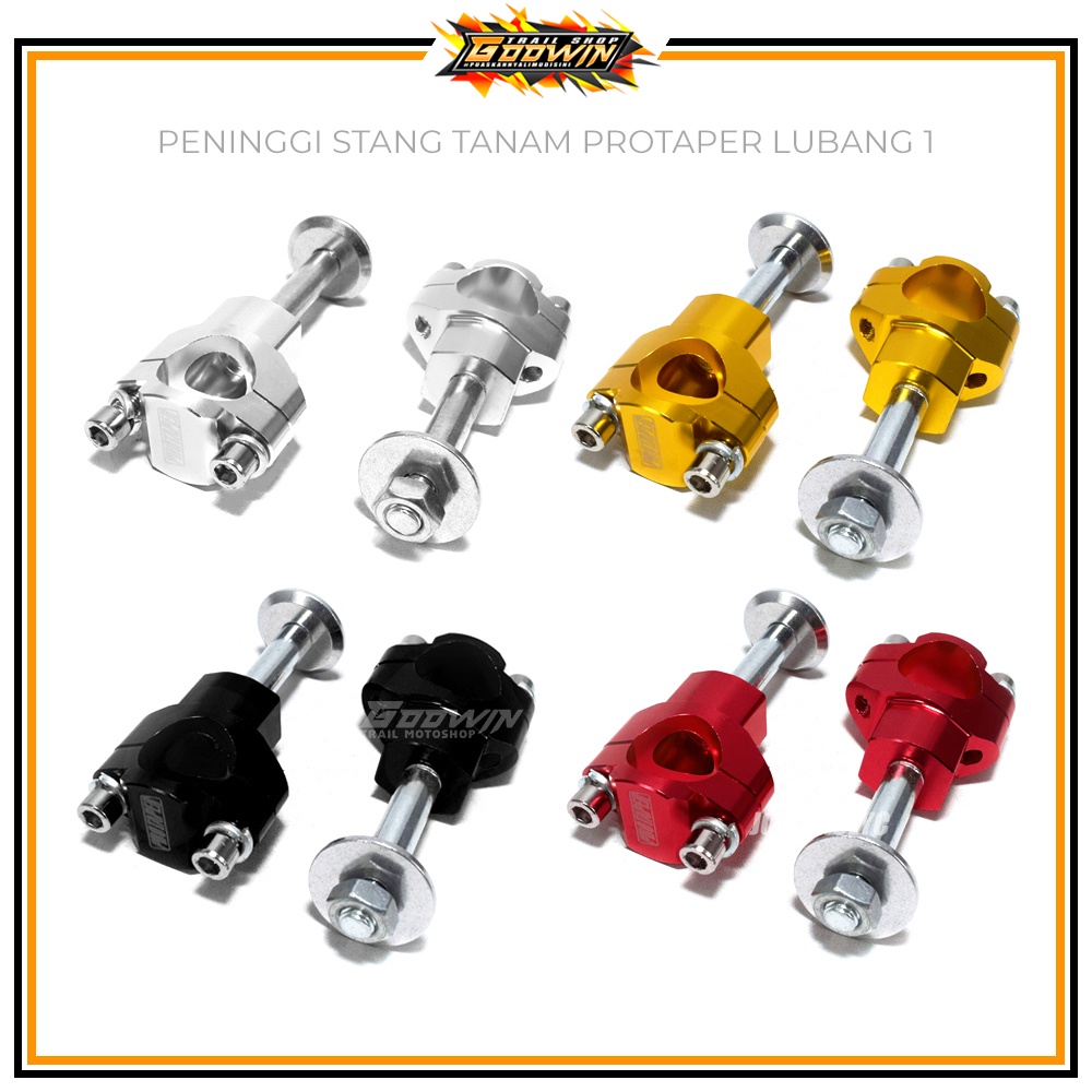 Raiser Peninggi Stang BERLIN / PROTAPER Tanam / PROTAPER Stang Fatbar /  KAWASAKI BF ORI  Cross Universal Trail Lubang 1 CNC