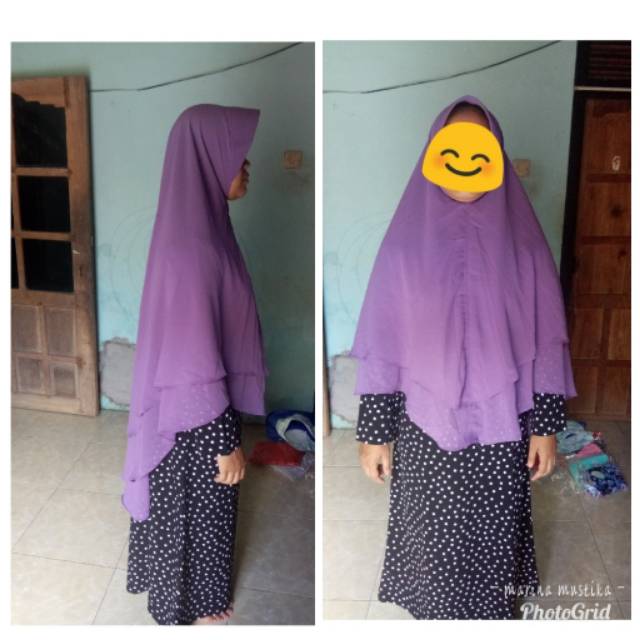 Jilbab Syari 2 layer
