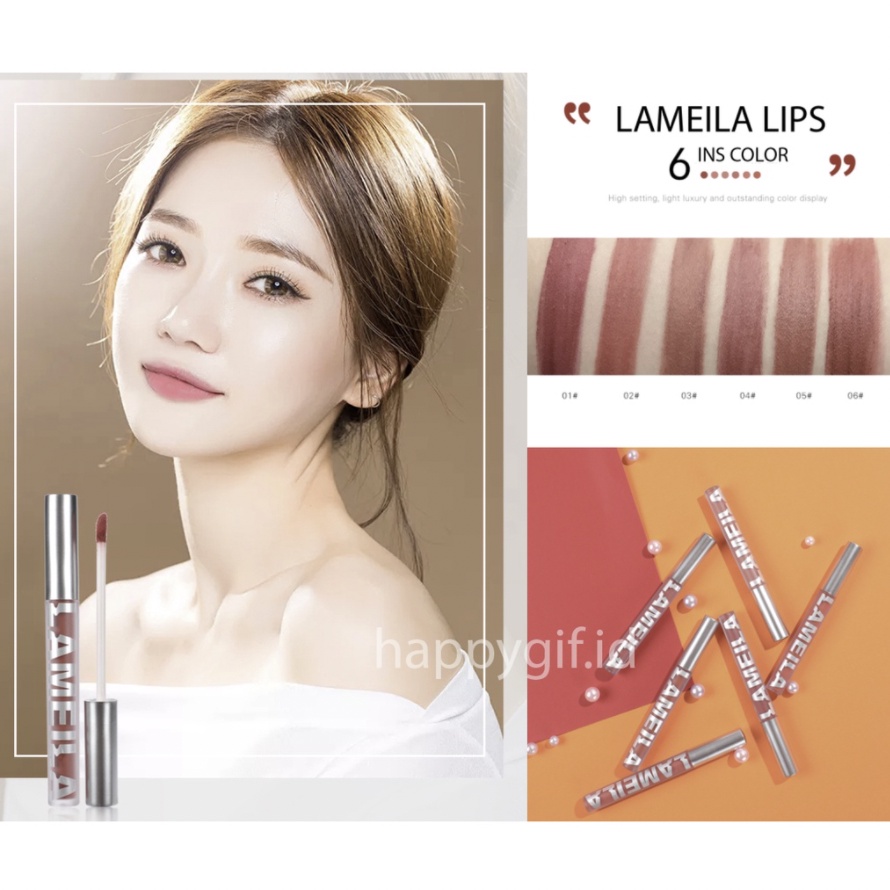 Lipstik Lameila Matte Liquid Korean Liptin Lip Glaze Lip Cream Waterproof LA055