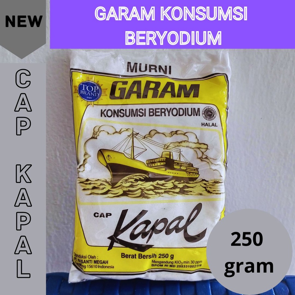 

Garam beryodium cap kapal 250 gram