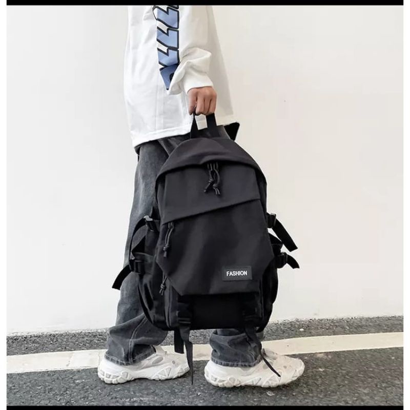 Tas Sekolah Tas Punggung Tas Ransel Pria Wanita Gendong pria Wanita Korea Style Tas Backpack Kerja Sekolah Kuliah Model Fashion Korea Trendi Tas Kanvas Tas Backpack Fashion Multifungsi