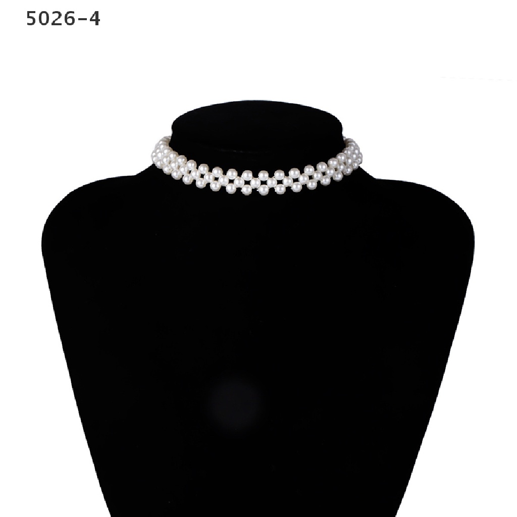 5026-4 Kalung Choker Mutiara Imitasi Gaya Etnik Bohemia Untuk Wanita