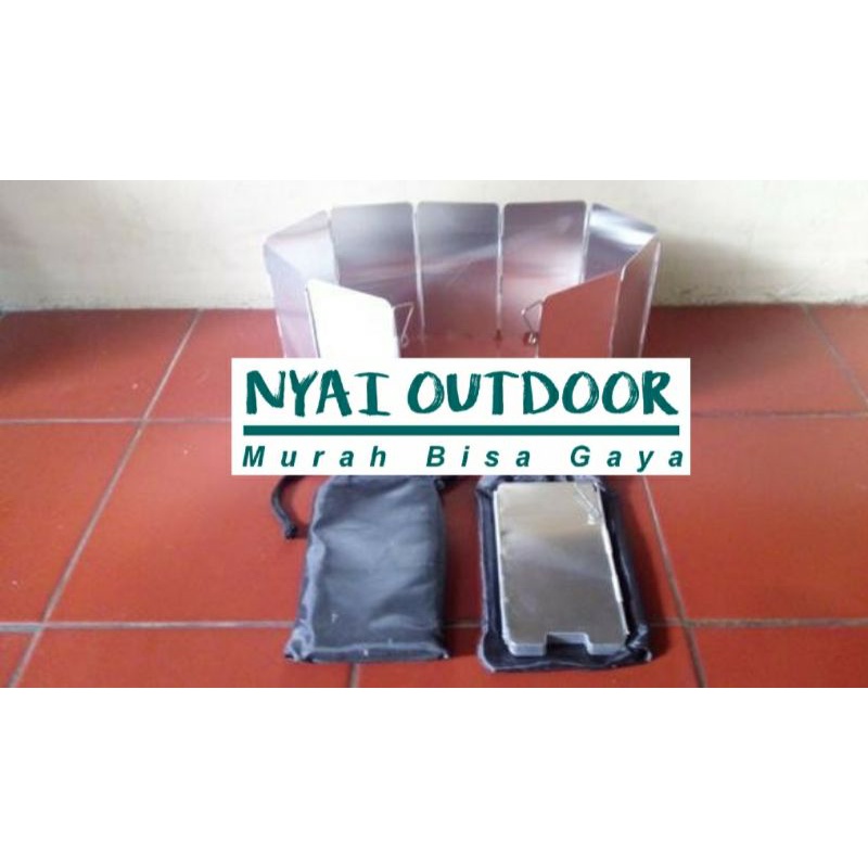 windsheal penghalang angi kompor portable