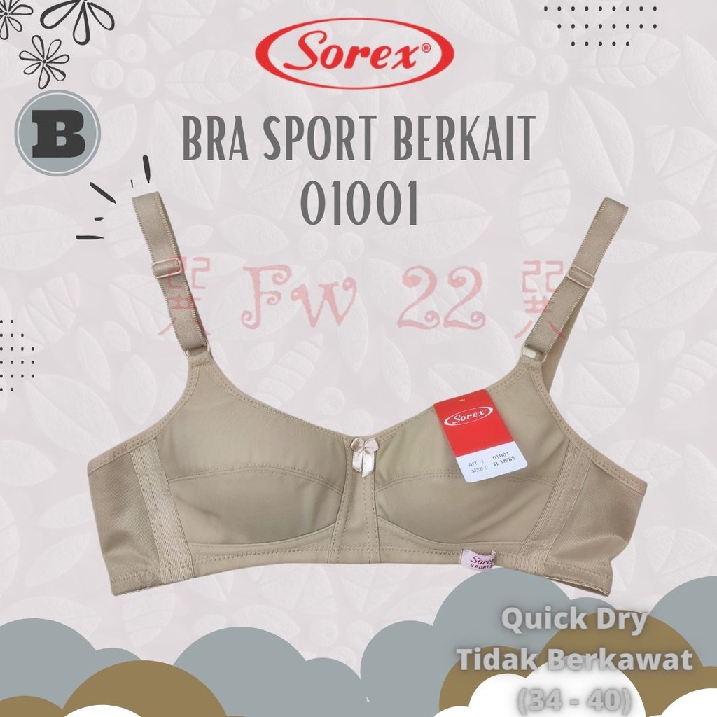 Bra Basic Sorex 01001 Sport Bra tanpa Kawat dan Busa Tipis