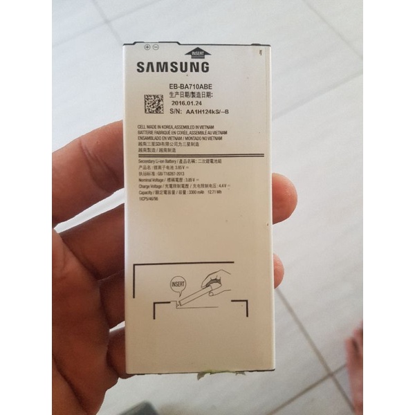 batre samsung a7 2016 original copotan bagus
