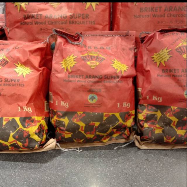 

BRIKET ARANG SUPER BBQ 1KG - ARANG GRILL BBQ SATE
