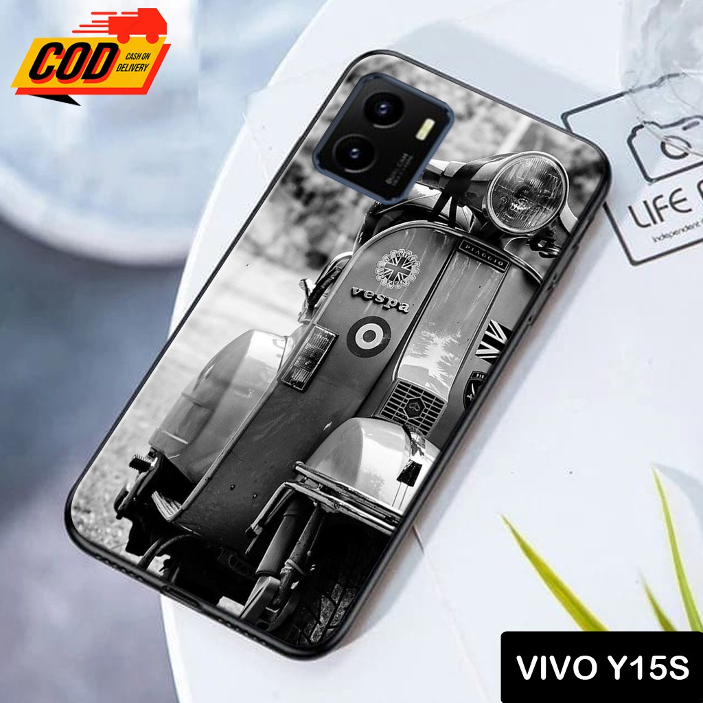 [SC25] Softcase Glass Kaca Vivo Y15s Terbaru 2021 - Case Vivo Y15s - Casing Hp Vivo Y15s - Case hp V