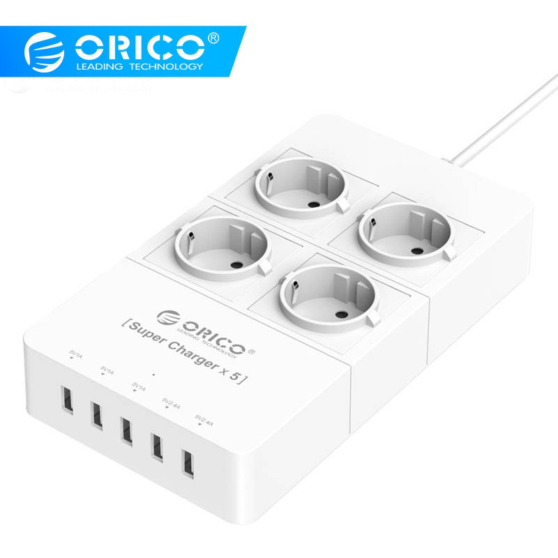 Power station Orico 4 port &amp; 5 port usb SNI 1.5m cable HPC-4A5U - Stop kontak listrik