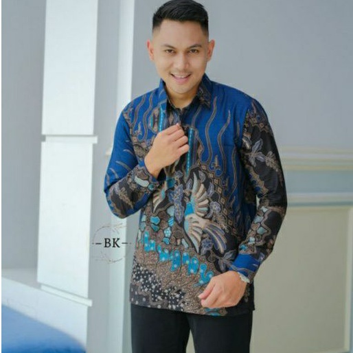 Baju Batik Pria Lengan Panjang Bagus Mahal Terbaru Murah Solo Jawa Kondangan Batik Jumbo Slimfit