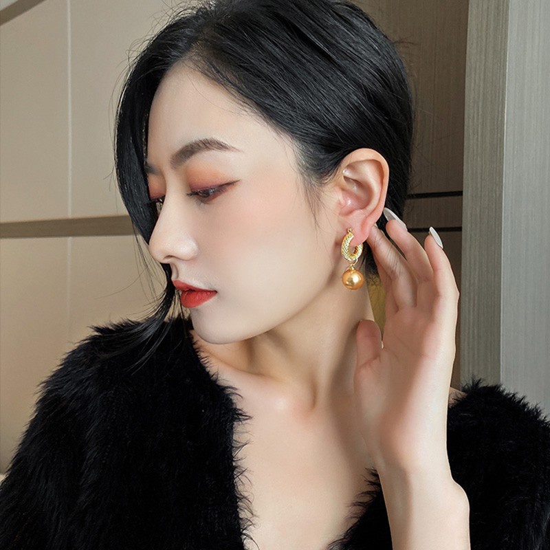 Anting Mutiara Gaya Retro Korea Hong Kong Untuk Wanita