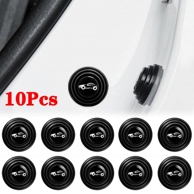 10pcs Pad Buffer Peredam Suara Pintu Mobil Bahan Silikon Shockproof