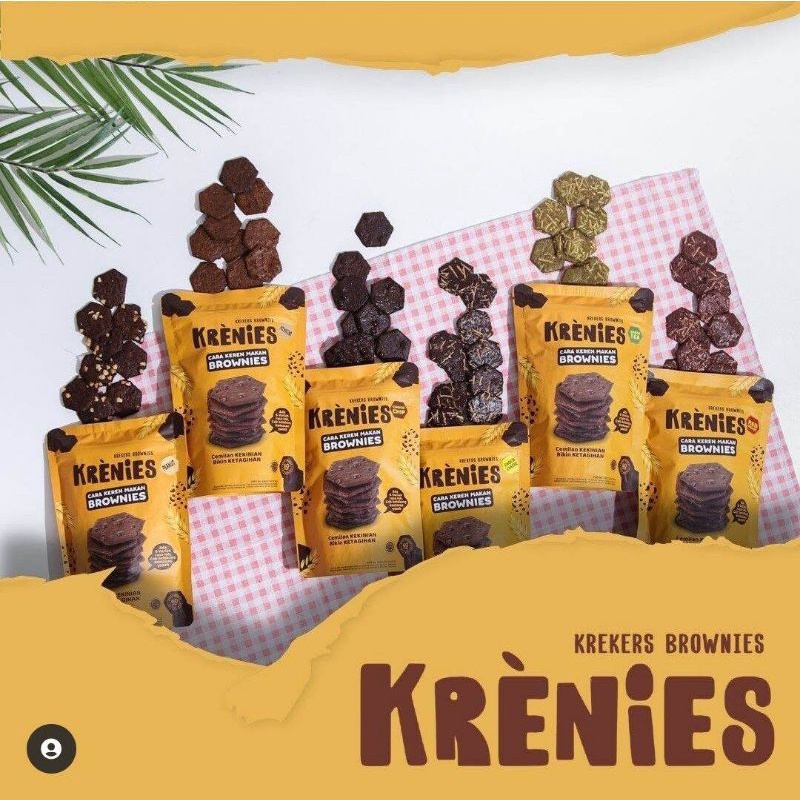 

Krenies Makanan Ringan Krekers Brownies 60 gr berbagai macam rasa / Makanan kekinian/ Makanan Halal/ Makanan enak