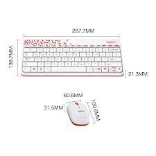 Logitech Wireless Keyboard &amp; Mouse MK240 Nano Putih