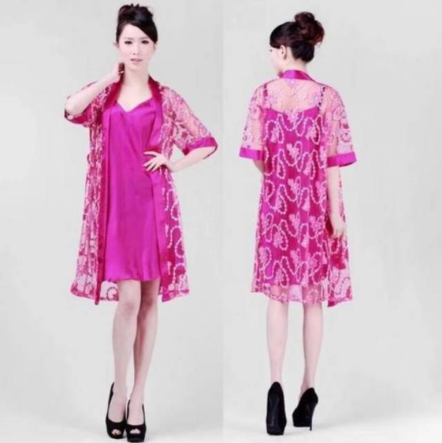 KIMONO SET NAYRI TA9 / BAJU TIDUR / SETELAN KIMONO TIDUR / SATIN / TERMURAH / BEST SELLER / NEW