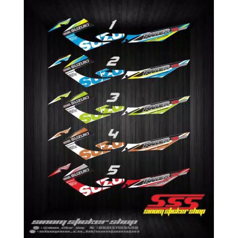 stiker striping variasi satria fu facelift raider