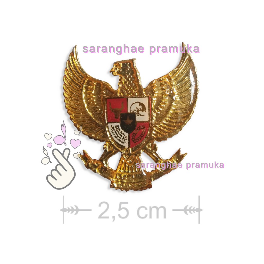 Pin Garuda pancasila Lencana garuda Bros Logam Kuningan 2,5cm 3cm 4cm 5cm