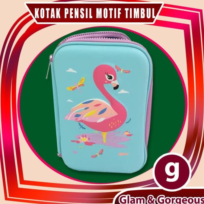 

Kotak Pensil Timbul 3D Smiggle Look A like