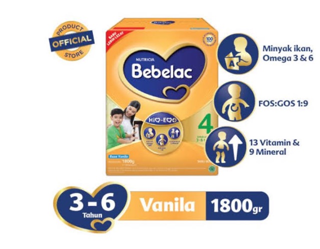 Bebelac 1/2/3/4 1800gr Madu/Vanila (Kemasan Baru)