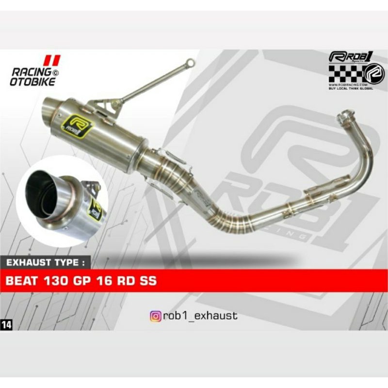 Knalpot ROB1 Racing BEAT 130 GP16 RD SS