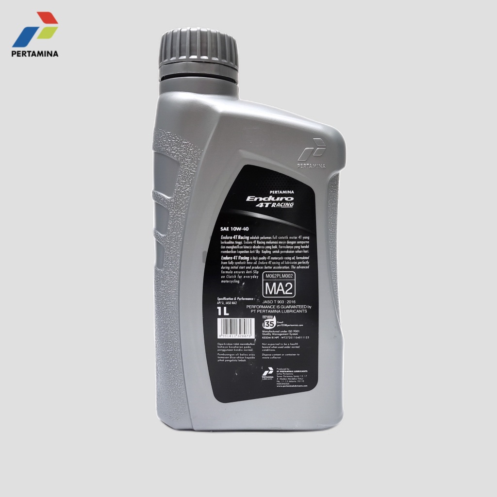 Oli Pertamina Enduro 4T Racing 10W-40 API SL JASO MA2 1 Liter