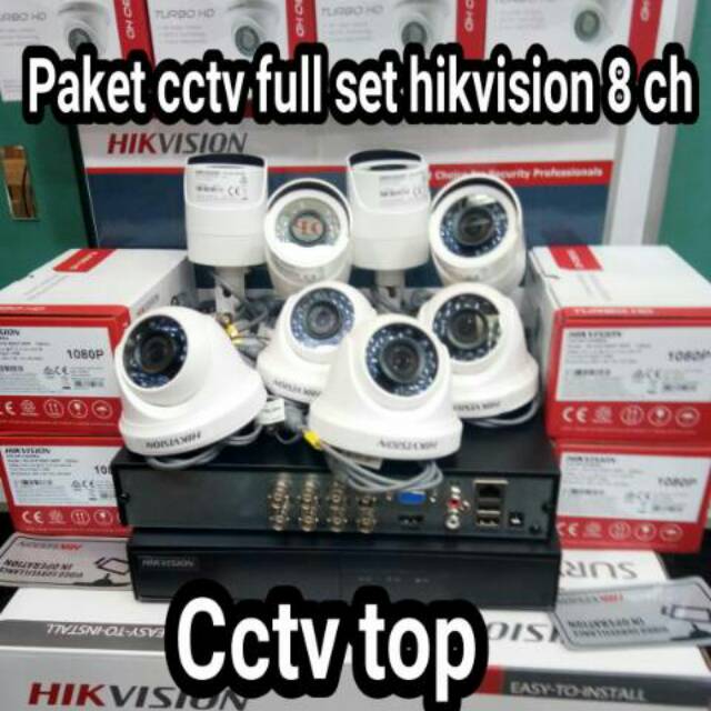 Paket cctv hikvision 8 ch lengkap tinggal pasang