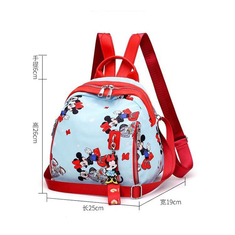 LT 1768 RISCE TAS RANSEL GANTUNGAN GAMBAR MICKEY MINNIE MULTIFUNGSI IMPORT WANITA CEWEK EL 6029