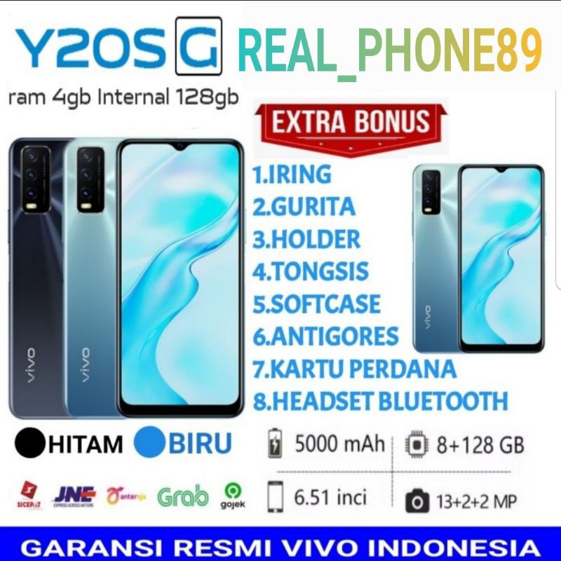 VIVO Y20S G RAM 4/128 GB | y20SG RAM 4/128GB GARANSI RESMI VIVO INDONESIA