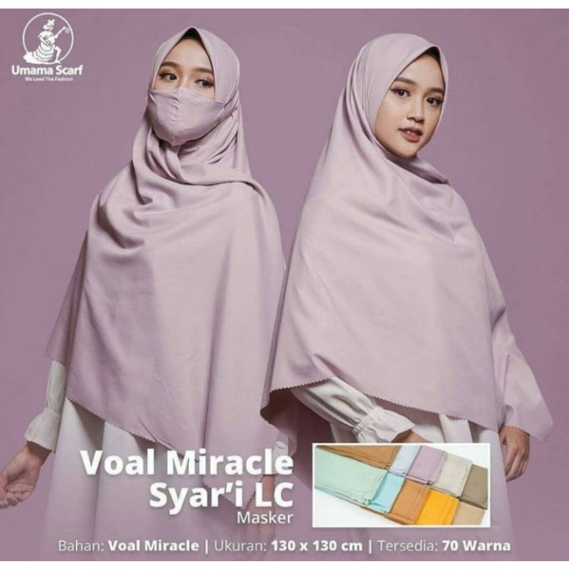 (PROMO) HIJAB VOAL UMAMA UKURAN 130x130 ORI