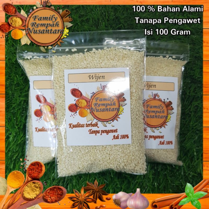 

Wijen putih asli isi 100 gram kualitas premium wijen