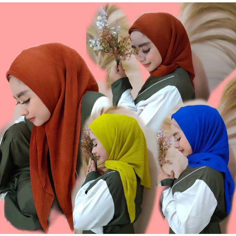 Terlaris!!Segiempat plisket bella square/bella plisket lidi/segiempat plisket/jilbab plisket lidi/co-2