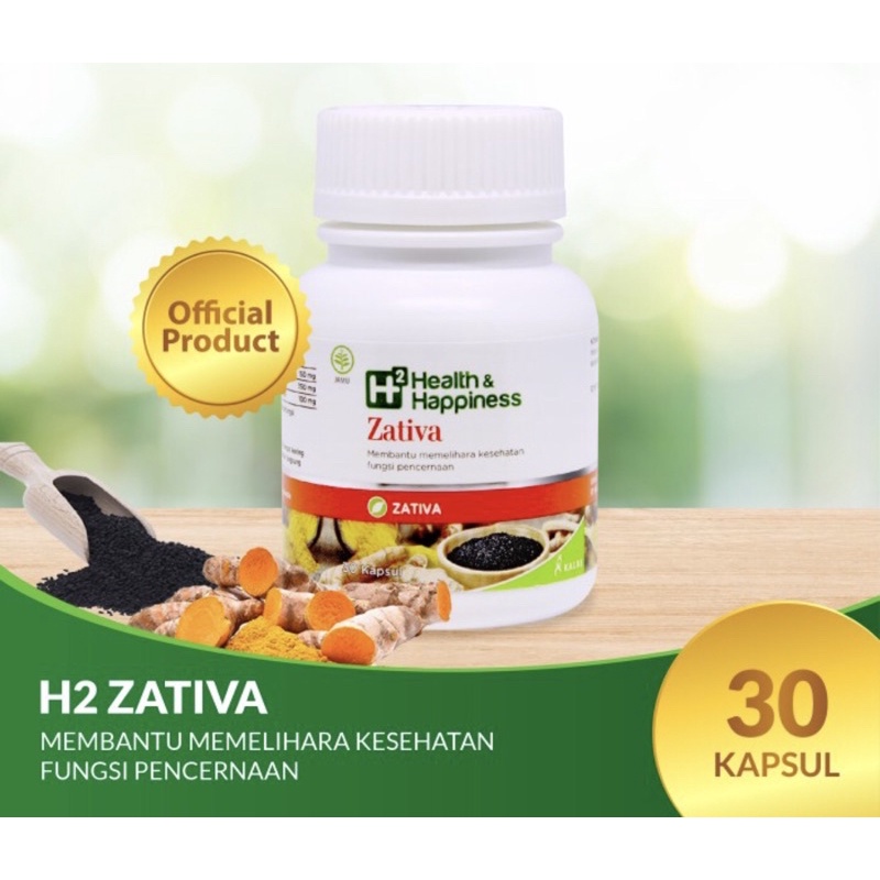 H2 health &amp; happiness zativa box 30 kapsul