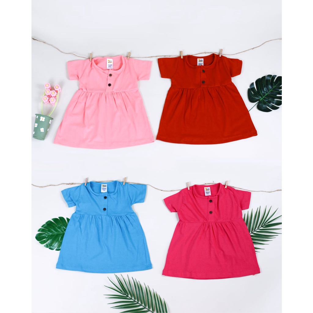 Button Dress anak 0-24 bulan