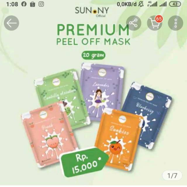 MASKER WAJAH ORGANIK / MASKER BUBUK PEEL OFF  BY SUNNY OFFICIAL