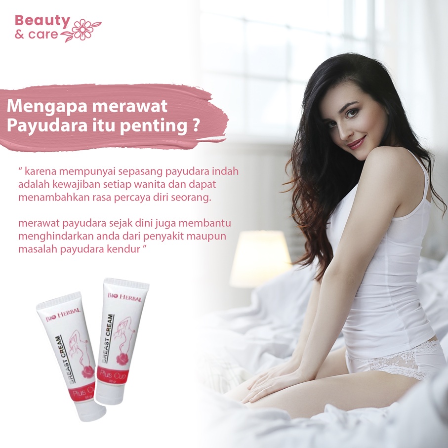 Pembesar Pengencang Payudara Ampuh Bio Herbal Breast Cream Brightening Krim Pengencang Aman Original